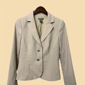 Ann Taylor Beige Two-Button Blazer
